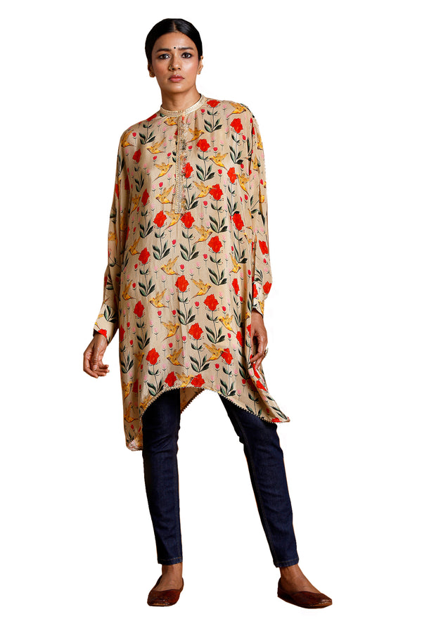 Masaba Oatmeal Hummingbird Tunic Kurti