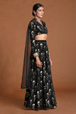 Masaba Grey Black Shooting Star Lehenga Set