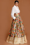 Masaba Autumn Bouquet Printed Irish Cookie Corset Lehenga Set