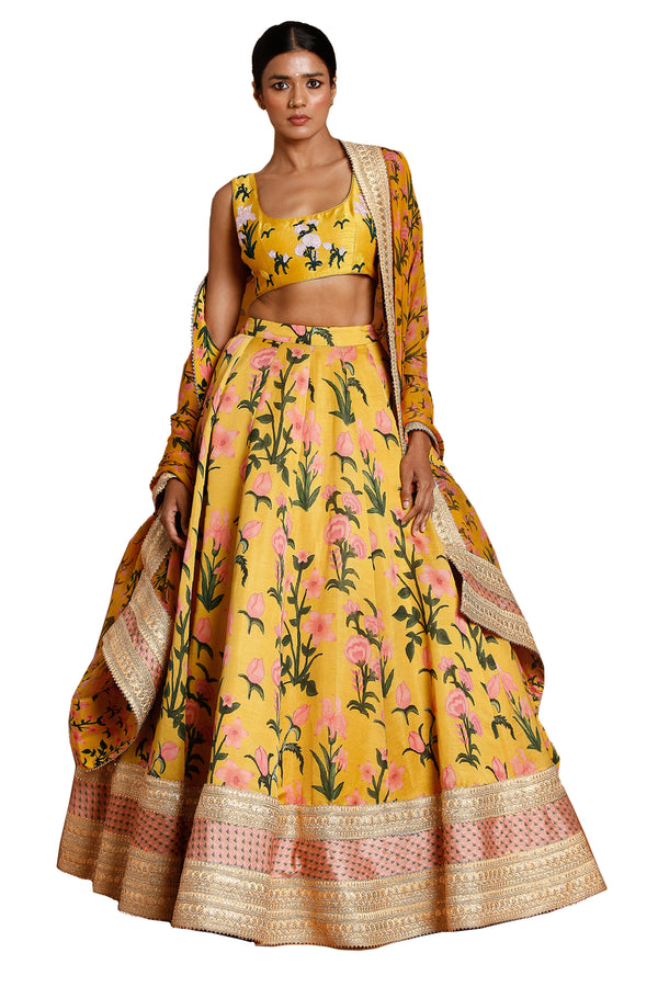 Masaba Autumn Bouquet Printed Confetti Lehenga Set