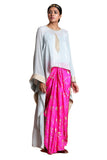 Masaba Indo-Western Hot Pink Periwinkle Drape Skirt Set