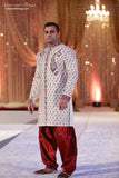 Royal White Groom's Sherwani - Size 40/42