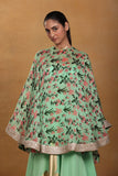 Masaba Mint Autumn Bouquet Lehenga/Skirt Cape Set