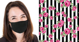 Rose Garden Reusable Face Mask - Womens Washable Triple Layer Breathable Cotton Fabric - Limited Supply