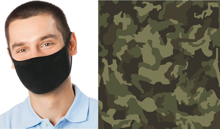 Camo Reusable Face Mask - Unisex Washable Triple Layer Breathable Cotton Fabric - Limited Supply