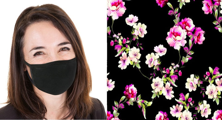 Spring Blooms Reusable Face Mask - Womens Washable Triple Layer Breathable Cotton Fabric - Limited Supply