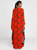 Masaba Gupta Orange Elephant Cape & Pants With Printed Bustier