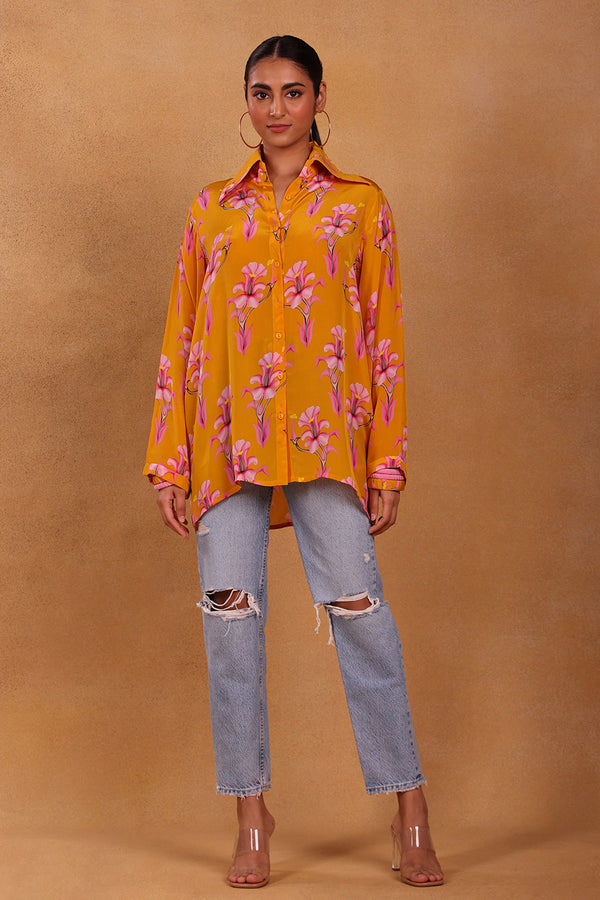 Masaba Yellow Cherry Blossom Shirt