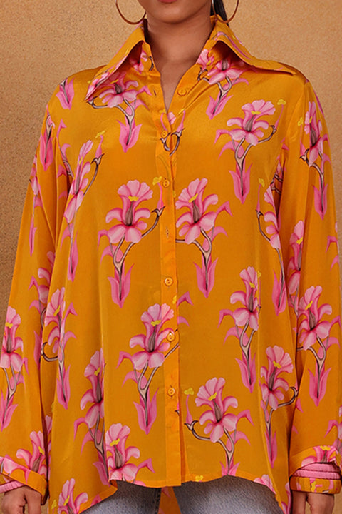 Masaba Yellow Cherry Blossom Shirt