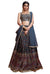 Teal Chinon Digital Print Designer Party wear Lehenga Choli Set - NM102