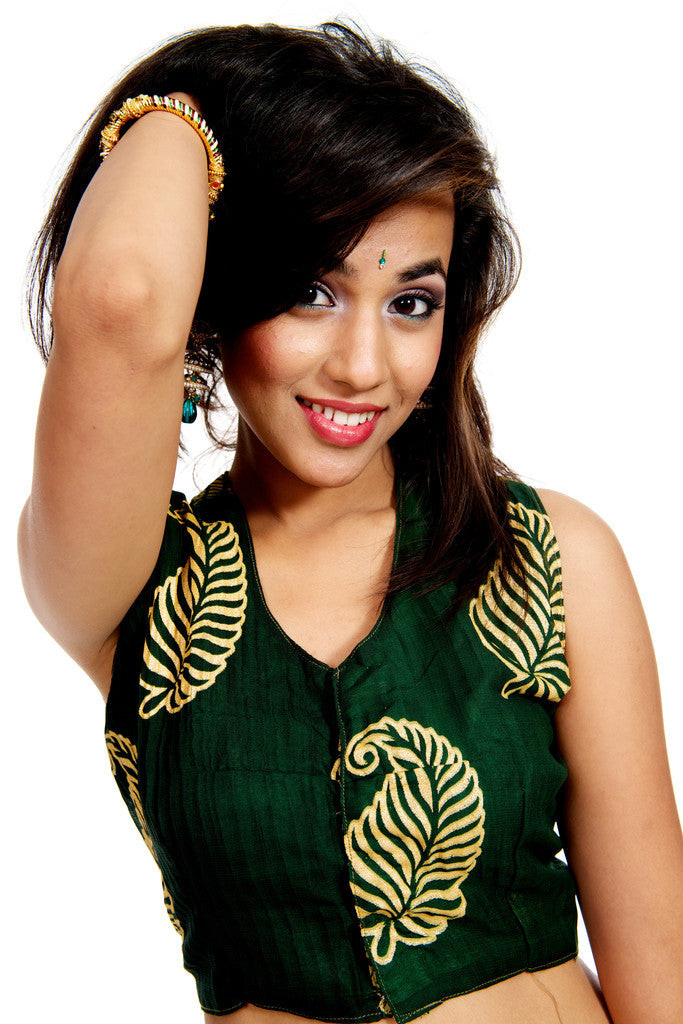 Leaf Print Navratri Chania Choli Lengha