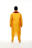 Orange Men's Kurta Pajama Size 42 (Rent)