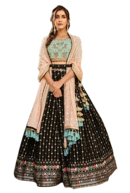 Multithread Work Georgette Designer Party wear Lehenga Choli Set - PGT-1007