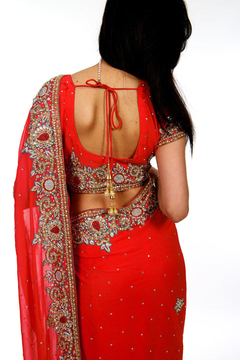 Rich Pink Indian Wedding Sari