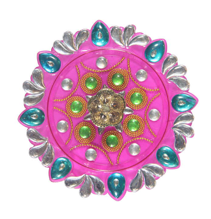 Hand-Crafted Puja Thali / Raksha Bandhan Thali Rakhi Thali with Rakhi - 5