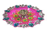 Hand-Crafted Puja Thali / Raksha Bandhan Thali Rakhi Thali with Rakhi - 5