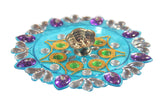 Hand-Crafted Puja Thali / Raksha Bandhan Thali Rakhi Thali with Rakhi - 7