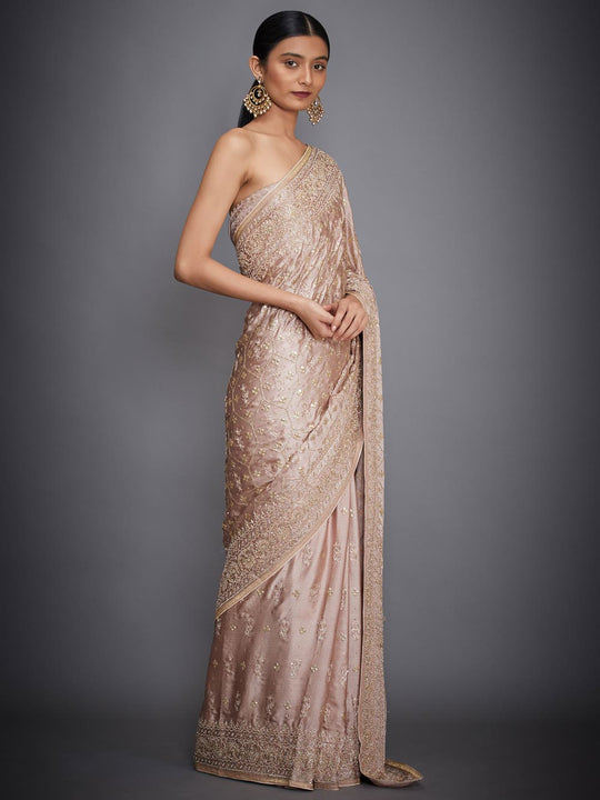 RI-Ritu-Kumar-Beige-Embroidered-Silk-Saree-With-Unstitched-Blouse-Side-View2