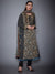 RI Ritu Kumar Black & Beige Embroidered Suit