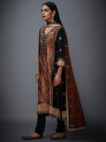 RI-Ritu-Kumar-Black-And-Brown-Silk-Embroidered-Suit-Set-Side-View1