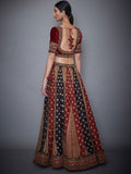 RI-Ritu-Kumar-Black-And-Burgundy-Embroidered-Lehenga-Set-Complete-Back