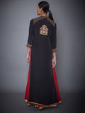 RI-Ritu-Kumar-Black-And-Burgundy-Embroidered-Suit-Set-Back