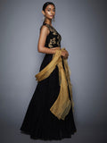 RI-Ritu-Kumar-Black-And-Gold-Velvet-Lehenga-Set-Side-View2