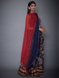 RI-Ritu-Kumar-Black-And-Indigo-Embroidered-Lehenga-With-Dupatta-Side-View1