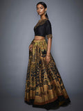 RI-Ritu-Kumar-Black-And-Olive-Green-Zardozi-Lehenga-Set-Side-View1