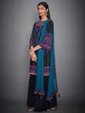 RI-Ritu-Kumar-Black-And-Turquoise-Printed-Suit-Set-Side-View1