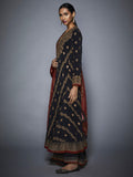 RI-Ritu-Kumar-Black-Burgundy-Embroidered-Anarkali-Suit-Side-View2