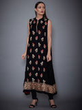 RI-Ritu-Kumar-Black-Embroidered-Velvet-Suit-Set-Complete-View