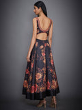 RI-Ritu-Kumar-Black-Floral-Embroidered-Dress-Back