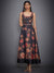 RI Ritu Kumar Black Floral Embroidered Dress
