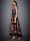 RI-Ritu-Kumar-Black-Floral-Embroidered-Dress-Side-View1