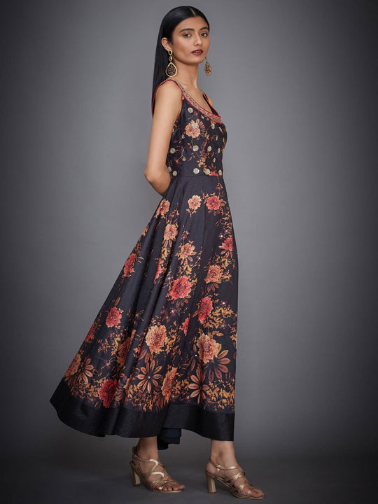 RI-Ritu-Kumar-Black-Floral-Embroidered-Dress-Side-View2