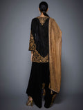 RI-Ritu-Kumar-Black-Gold-Embroidered-Velvet-Suit-Set-Back