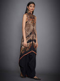 RI-Ritu-Kumar-Brown-And-Black-Kalamkari-Ensemble-Side-View2