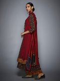 RI-Ritu-Kumar-Brown-And-Brick-Red-Thread-Embroidered-Suit-Side-View1