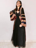 RI-Ritu-Kumar-Burgundy-And-Black-Dress-with-Embroidered-Jacket-Complete-View