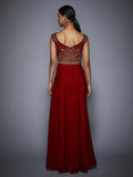 RI-Ritu-Kumar-Burgundy-Gold-Embroidered-Gown-Back