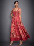 RI-Ritu-Kumar-Coral-Floral-Embroidered-Dress-Side-View1