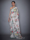RI-Ritu-Kumar-Ecru-And-Black-Floral-Saree-with-Stitched-Blouse-Complete-View