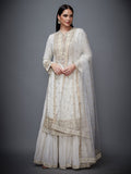 RI-Ritu-Kumar-Ecru-Embroidered-Kurti-With-Skirt-And-Dupatta-Complete-View