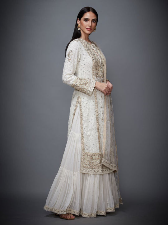 RI-Ritu-Kumar-Ecru-Embroidered-Kurti-With-Skirt-And-Dupatta-Side-View2