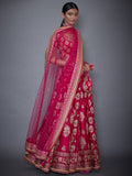 RI-Ritu-Kumar-Fuchsia-And-Gold-Embroidered-Lehenga-Set-Side-View2