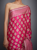 RI-Ritu-Kumar-Fuchsia-Embroidered-Saree-With-Unstitched-Blouse-Closeup