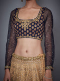 RI-Ritu-Kumar-Gold-And-Navy-Embroidered-Lehenga-Set-Closeup