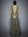 RI-Ritu-Kumar-Gray-Embroidered-Kurti-With-Trousers-Back