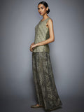 RI-Ritu-Kumar-Gray-Embroidered-Kurti-With-Trousers-Side-View1